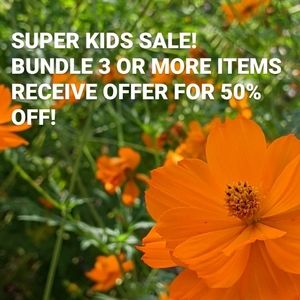50% off 3+ kids items!!!